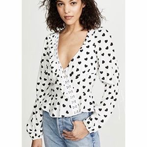 For Love & Lemons White Top size M